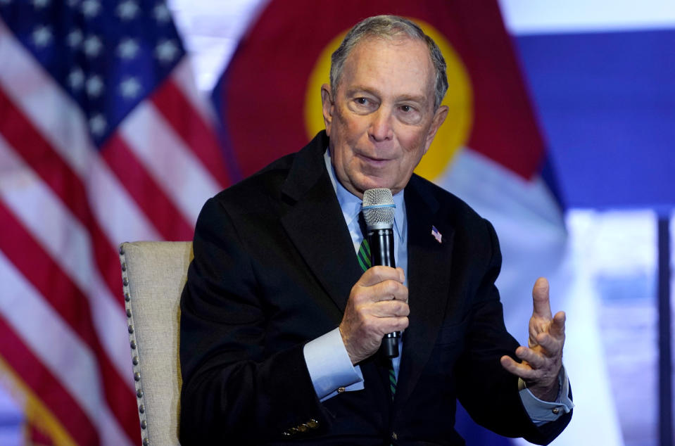 Democratic U.S. presidential candidate Michael Bloomberg speaks about his gun policy agenda in Aurora, Colorado, U.S. December 5, 2019. REUTERS/Rick Wilking