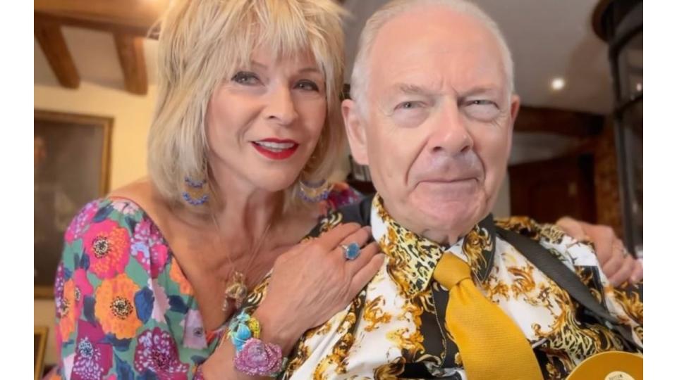 Toyah Willcox and Robert Fripp in colourful outfits