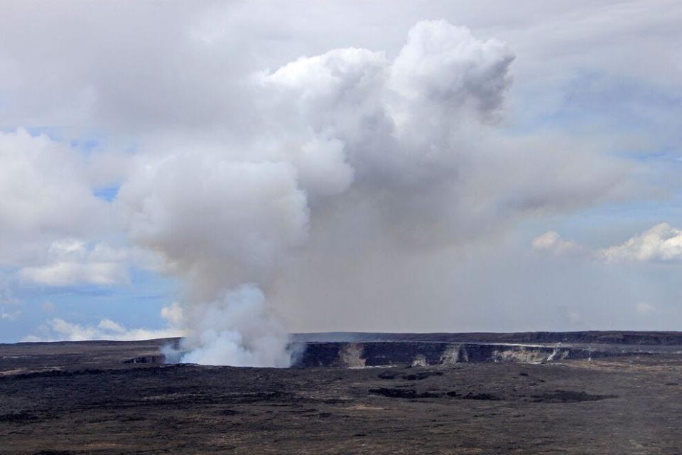 A steam vent in Kilauea Caldera is a magnificent sight in Hawaii Volcanoes National Park