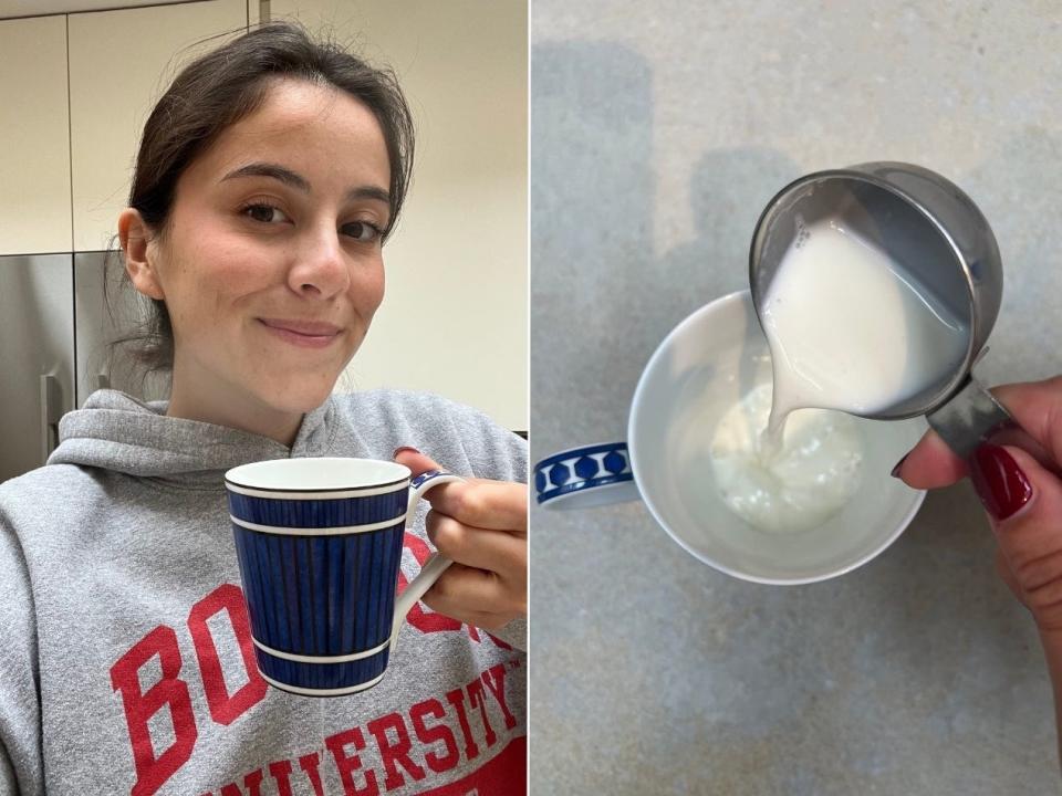 The recipe called for using teacups as a measurement tool.