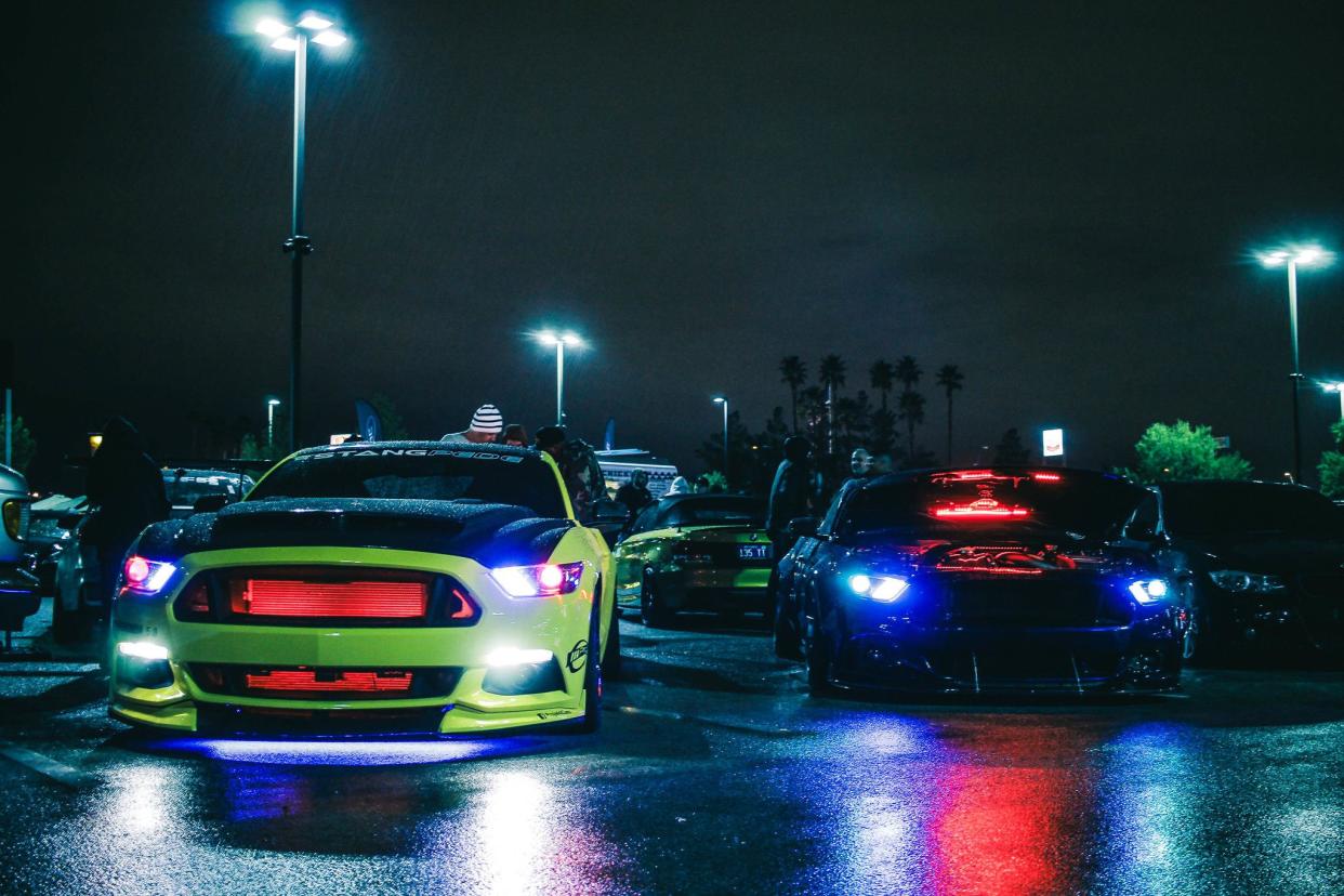 cars with neon lights