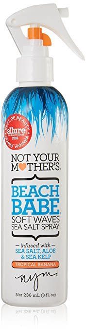 Get the Not Your Mother's Sea Salt Spray <a href="https://www.amazon.com/Not-Your-Mothers-Tropical-Banana/dp/B01EVQ39X8/ref=sr_1_5_a_it?ie=UTF8&amp;qid=1520956366&amp;sr=8-5&amp;keywords=beach+wave+hair+spray" target="_blank">here</a>.&nbsp;