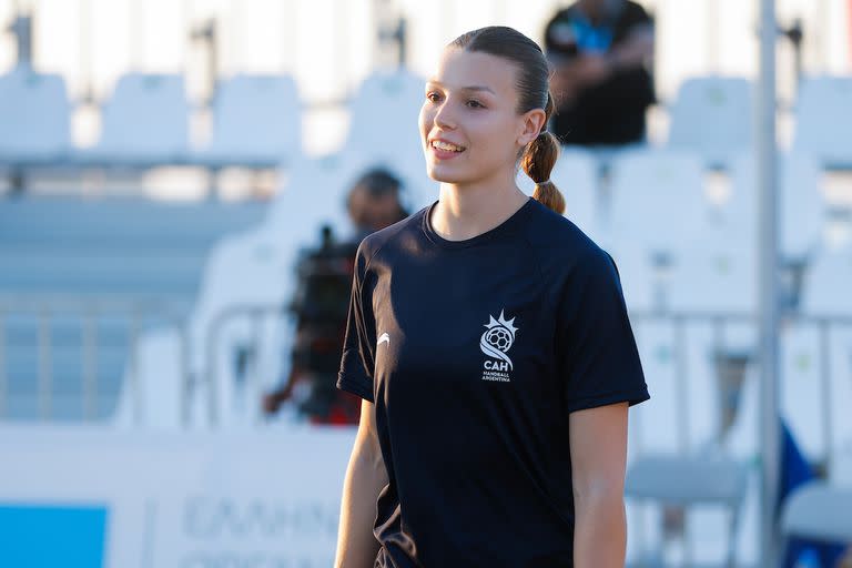 Gisella Bonomi fue nominada leyenda en la inauguración del Mundial, donde fue la goleadora de la Argentina