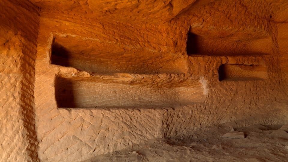 Inside a Nabataean tomb at Hegra. - Eric Lafforgue/Art in All of Us/Corbis/Getty Images