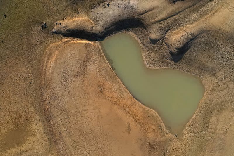 French lake dries up due to winter drought, threatening farming and tourism