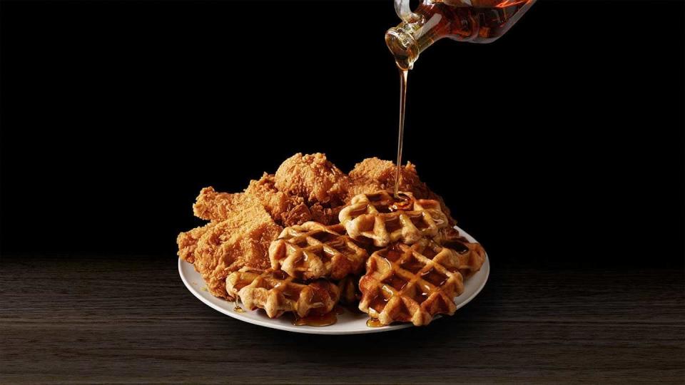 KFC finally brought waffles into its chicken equation. Credit: KFC.com