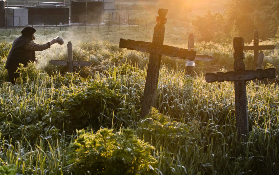 Graves at sunrise