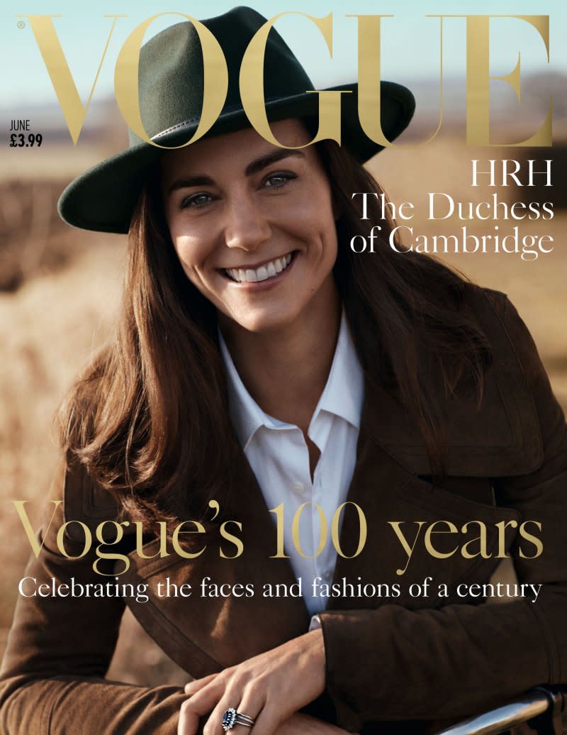 英國劍橋公爵夫人登上《Vogue》雜誌封面。（美聯社）