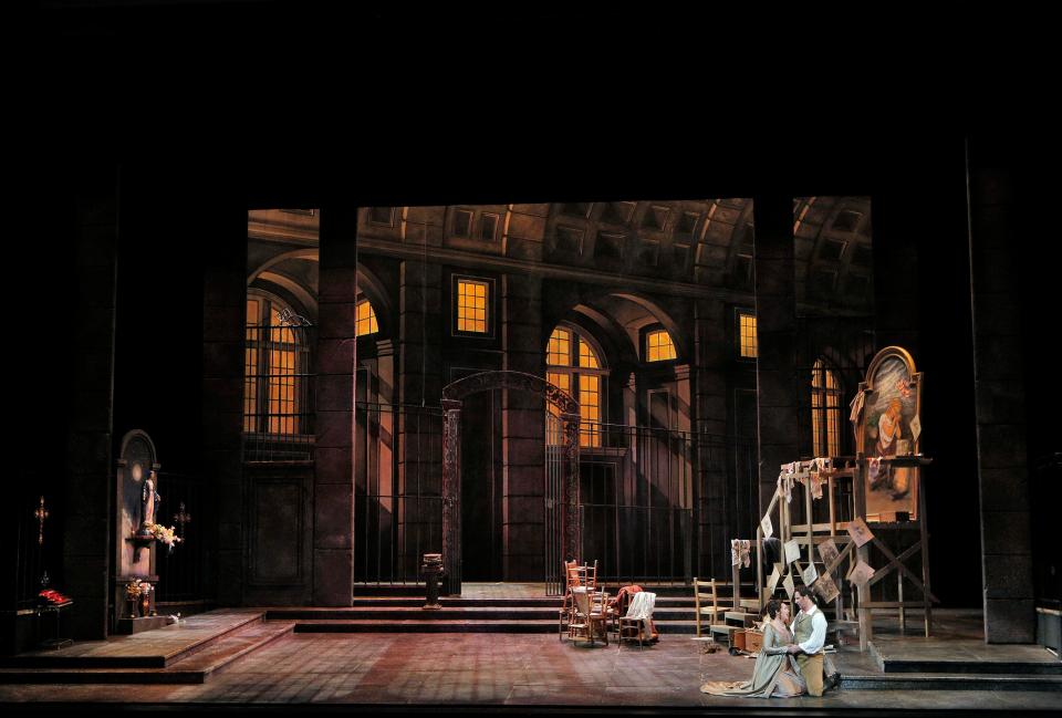 A scene from Giacomo Puccini's "Tosca," the opening opera of the Palm Beach Opera season in January.