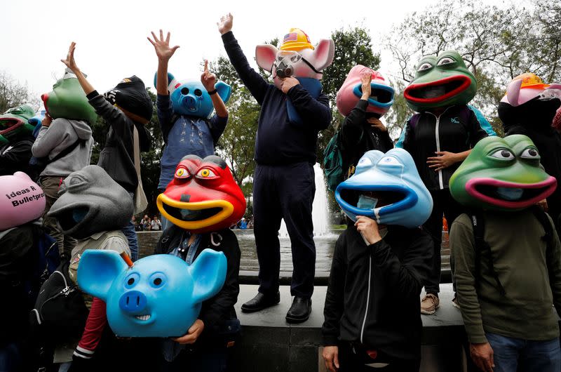 Anti-government New Year's Day demonstration in Hong Kong