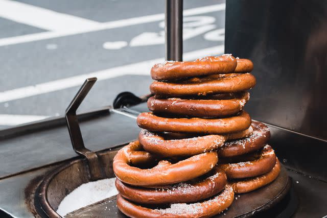 <p>Getty</p> A stock image of pretzels