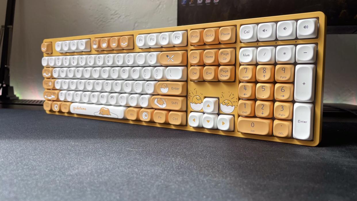  The Akko 5108 Gudetama Special Edition mechanical keyboard. 