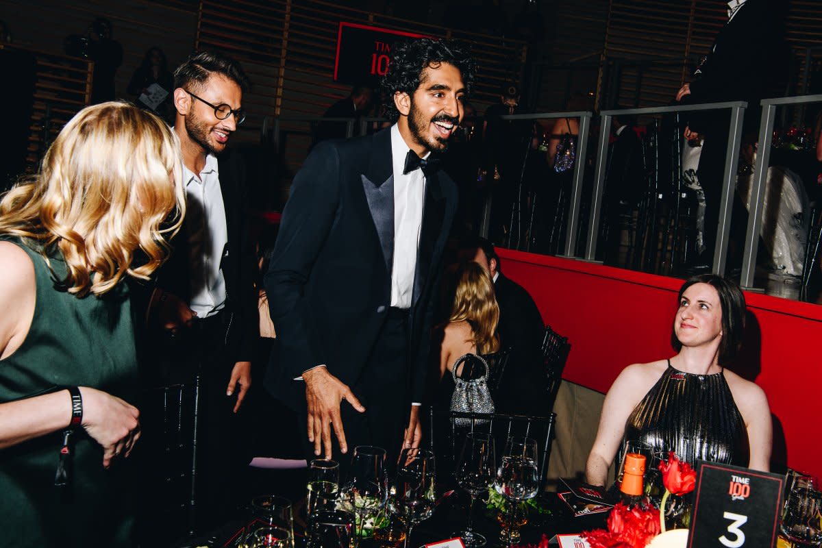 Dev Patel and guests at the TIME100 Gala at Jazz at Lincoln Center in New York City, on April 25, 2024.<span class="copyright">Nina Westervelt for TIME</span>