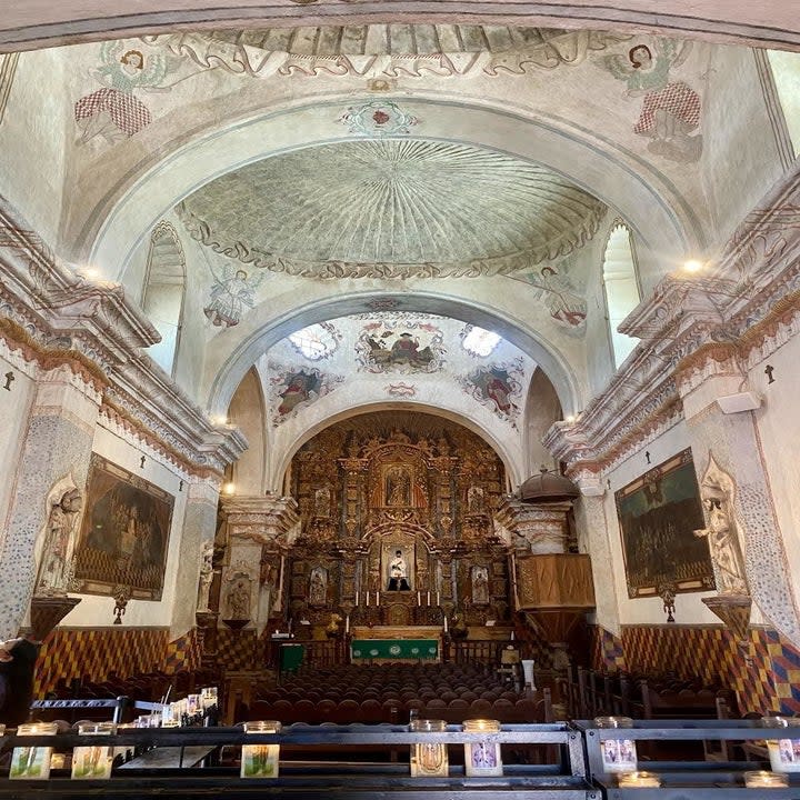 the inside of the church 