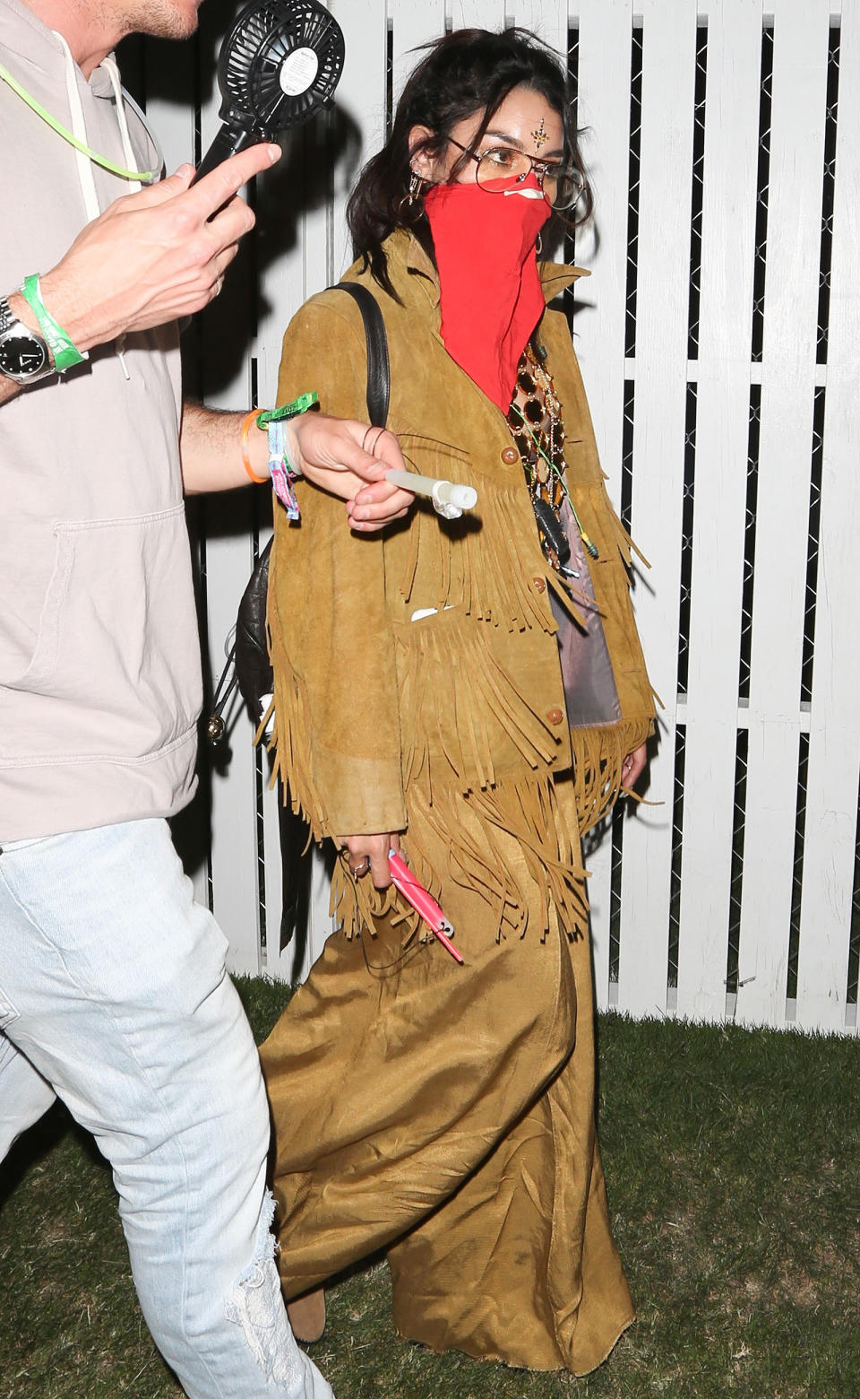 <p>AG_190862 - - Indio, CA - Vanessa Hudgens is seen on the second night of Coachella heading to watch DJ Snake perform. The Coachella queen looks boho chic as she covers up on a chilly night. Pictured: Vanessa Hudgens AKM-GSI 15 APRIL 2017 BYLINE MUST READ: Roger / AKM-GSI Maria Buda (917) 242-1505 mbuda@akmgsi.com Mark Satter (317) 691-9592 msatter@akmgsi.com or sales@akmgsi.com</p>