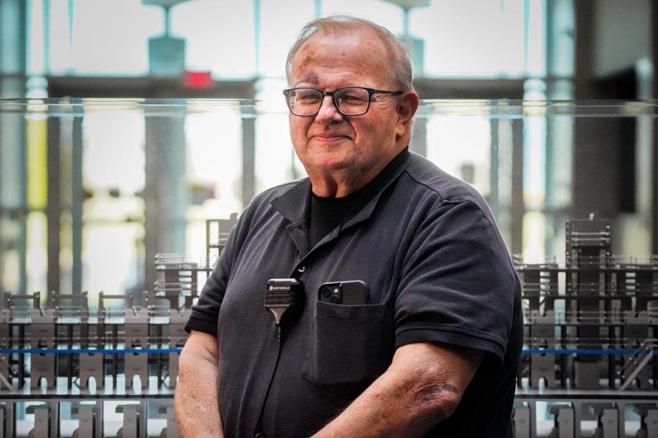 Packaging Associate Manager, Scott Rollins is photographed at the Pulliam Production Center on Wednesday, March 20, 2024.