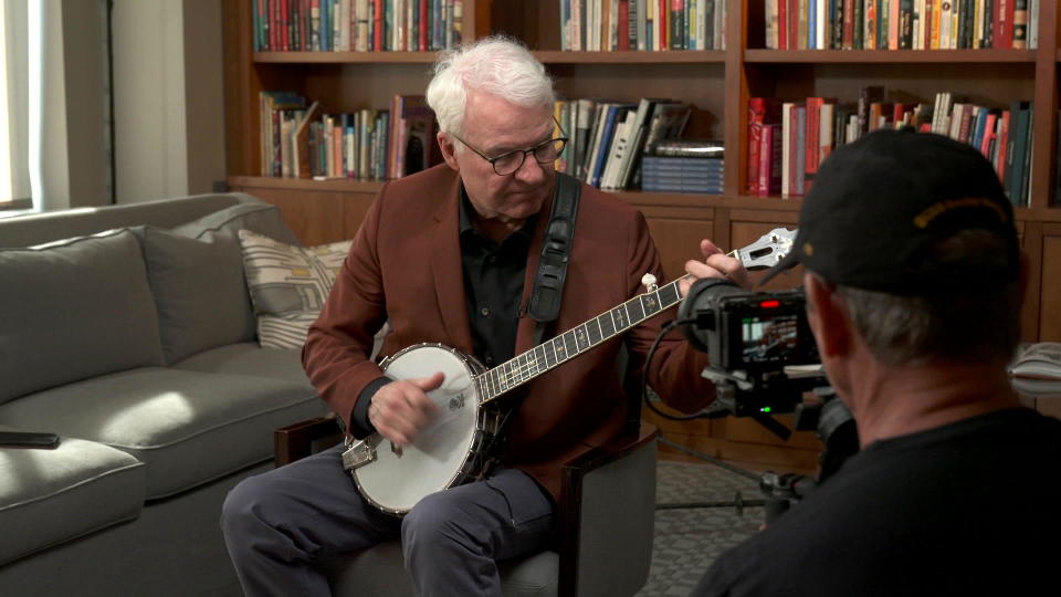 Banjo player Steve Martin, also known to tell a few jokes.  / Credit: CBS News