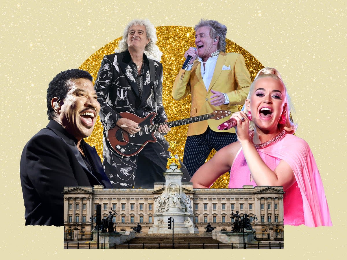 Lionel Richie, Brian May, Rod Stewart and Katy Perry  (Getty/iStock/The Independent)