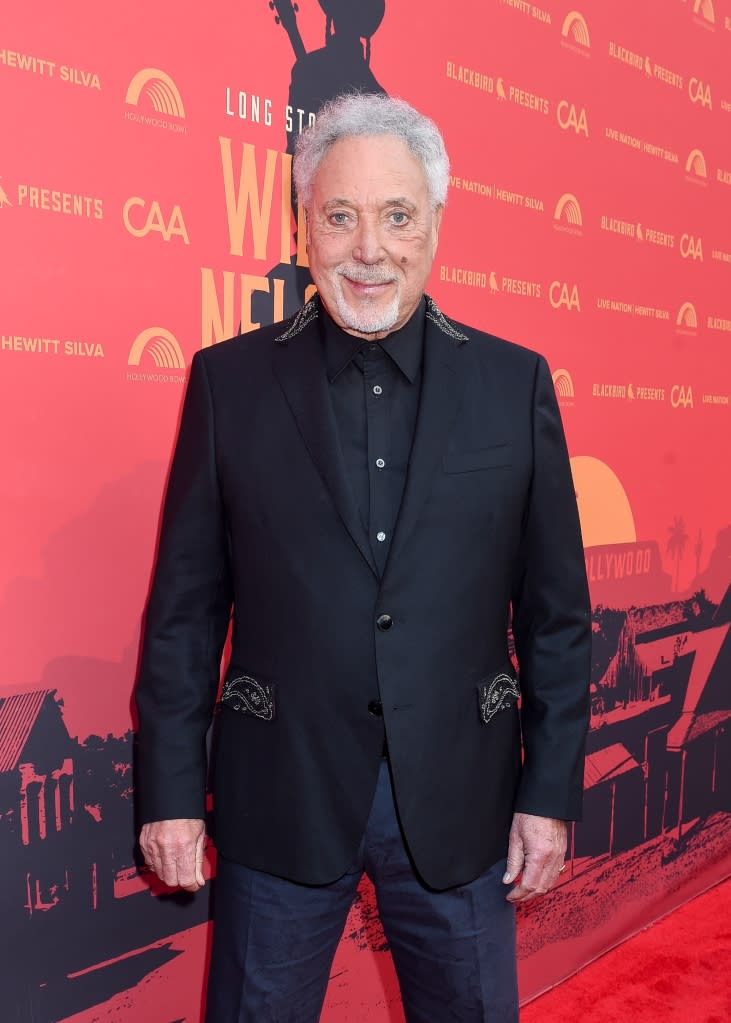 Tom Jones at "Long Story Short: Willie Nelson 90" held at the Hollywood Bowl on April 29, 2023 in Los Angeles, California.