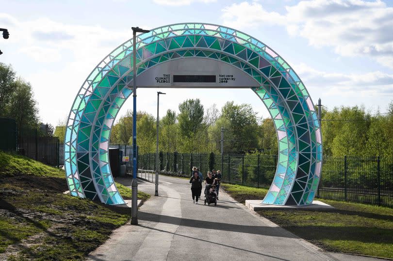 This arch will register how many people walk beneath it -Credit:ABNM Photography