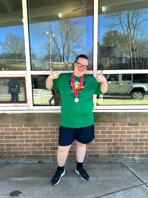 Taunton High senior Madelyn served as co-captain of the Taunton Thunderducks which finished in first place last year in a Massachusetts Special Olympics division.