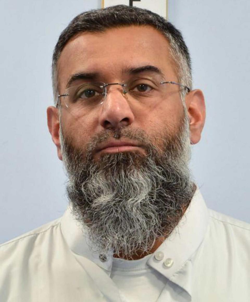 A custody photo of extremist preacher Anjem Choudary (Metropolitan Police)