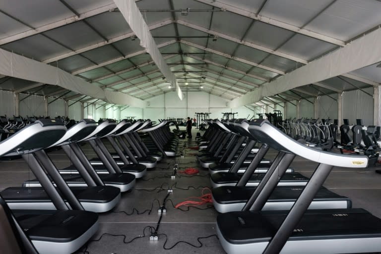 An inside view of training gym for athletes at the Olympic and Paralympic Village in Rio de Janeiro, Brazil, on June 23, 2016