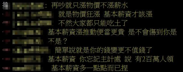 基本工資調漲議題掀起大批鄉民討論。（圖／翻攝自PTT）