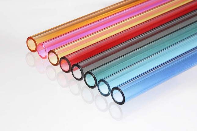 Hiware 8-Pack Glass Straws with Case