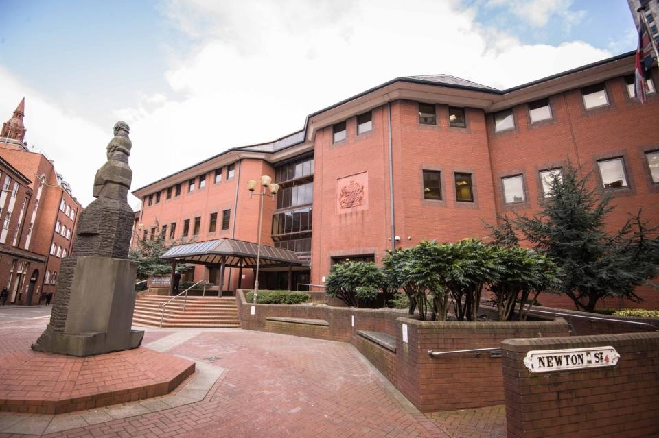 Birmingham Crown Court heard that when the victim opened the door, Helsby 'lunged forward and stabbed her in the shoulder'.