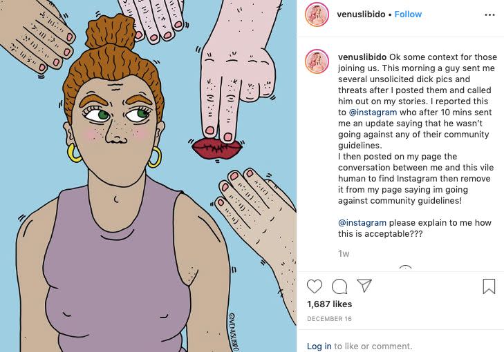 After Venus called out Instagram for punishing her instead of her abuser, Instagram deleted her account. (Photo: Instagram/VenusLibido)