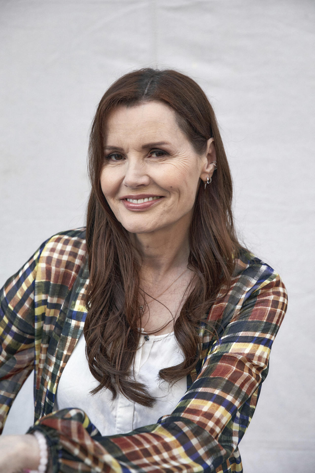 La actriz Geena Davis en Los Ángeles, el 25 de abril de 2023. (Magdalena Wosinska/The New York Times)