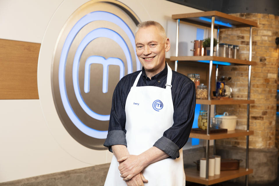 Terry Christian in Celebrity MasterChef. (BBC)