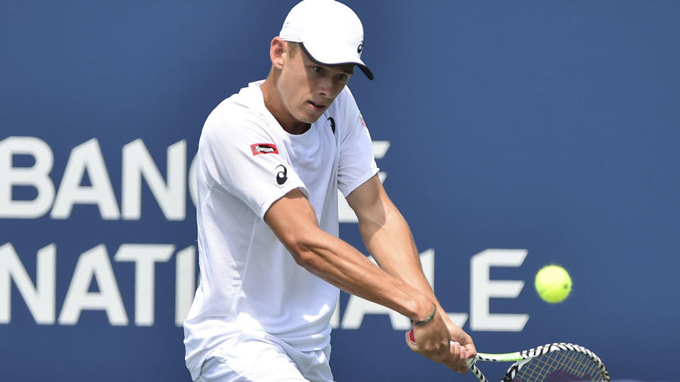 Alex de Minaur in action on Tuesday.  (Photo by Minas Panagiotakis/Getty Images)