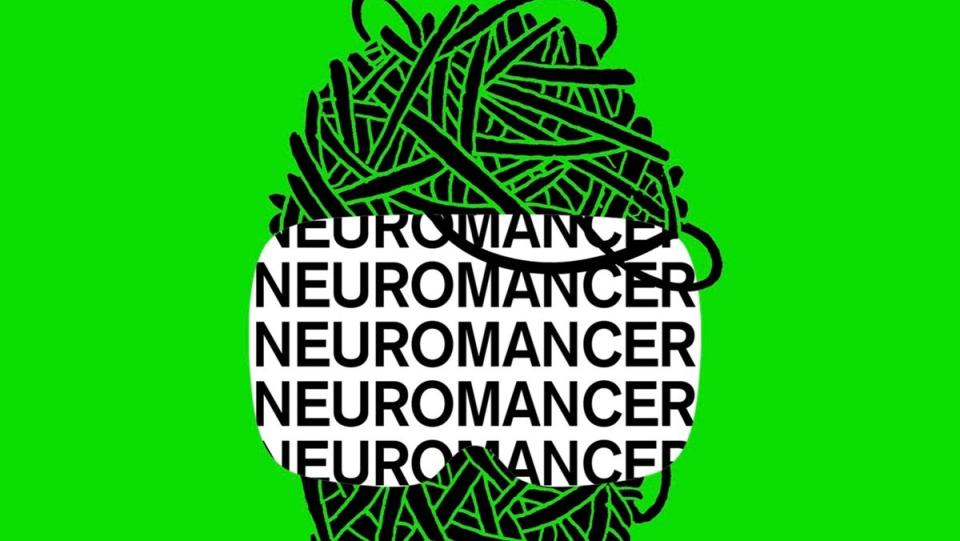 The book cover for William Gibson's seminal cyberpunk novel Neuromancer.