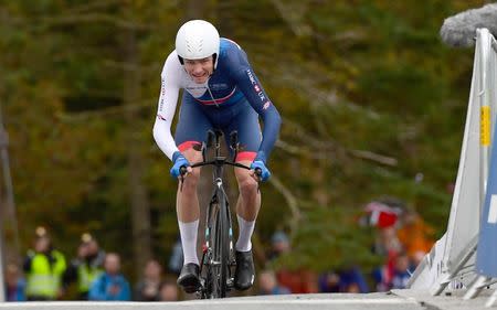 Cycling - UCI Road World Championships - Men Elite Individual Time Trial - Bergen, Norway - September 20, 2017 - Chris Froome of Britain competes. NTB Scanpix/Marit Hommedal via REUTERS