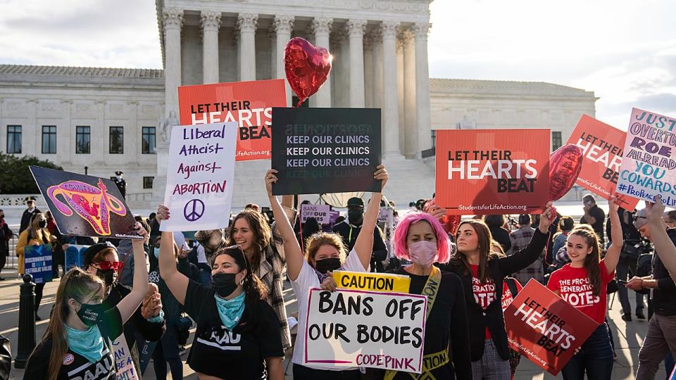 Protesters outside Supreme Court