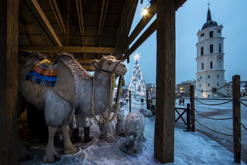 立陶宛首都維爾紐斯的耶誕節即景。（美聯社）