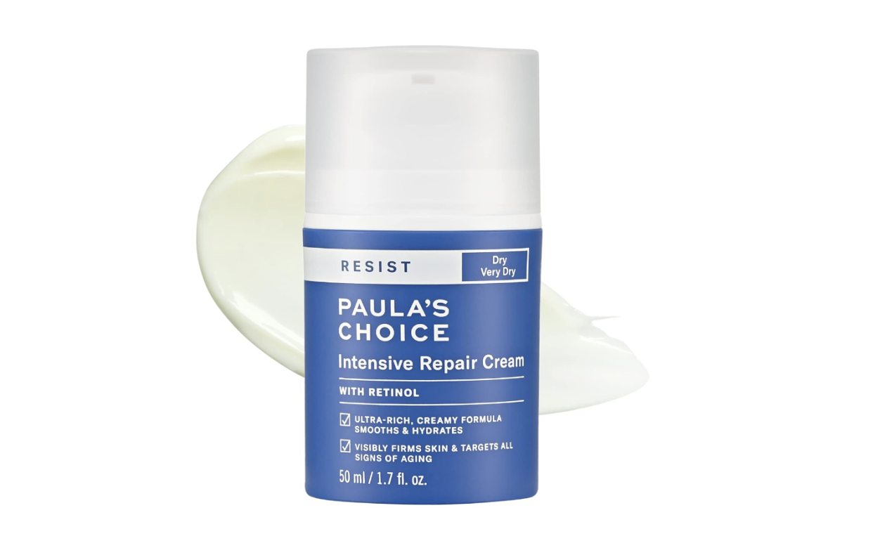 <p><a href="https://go.redirectingat.com?id=74968X1596630&url=https%3A%2F%2Fwww.paulaschoice.com%2Fresist-intensive-repair-cream%2F781-7810.html&sref=https%3A%2F%2Fwww.harpersbazaar.com%2Fbeauty%2Fskin-care%2Fg25939407%2Fbest-retinol-creams%2F" rel="nofollow noopener" target="_blank" data-ylk="slk:Shop Now;elm:context_link;itc:0;sec:content-canvas" class="link rapid-noclick-resp">Shop Now</a></p><p>Resist Intensive Repair Cream</p><p>$30.40</p><span class="copyright">Amazon</span>