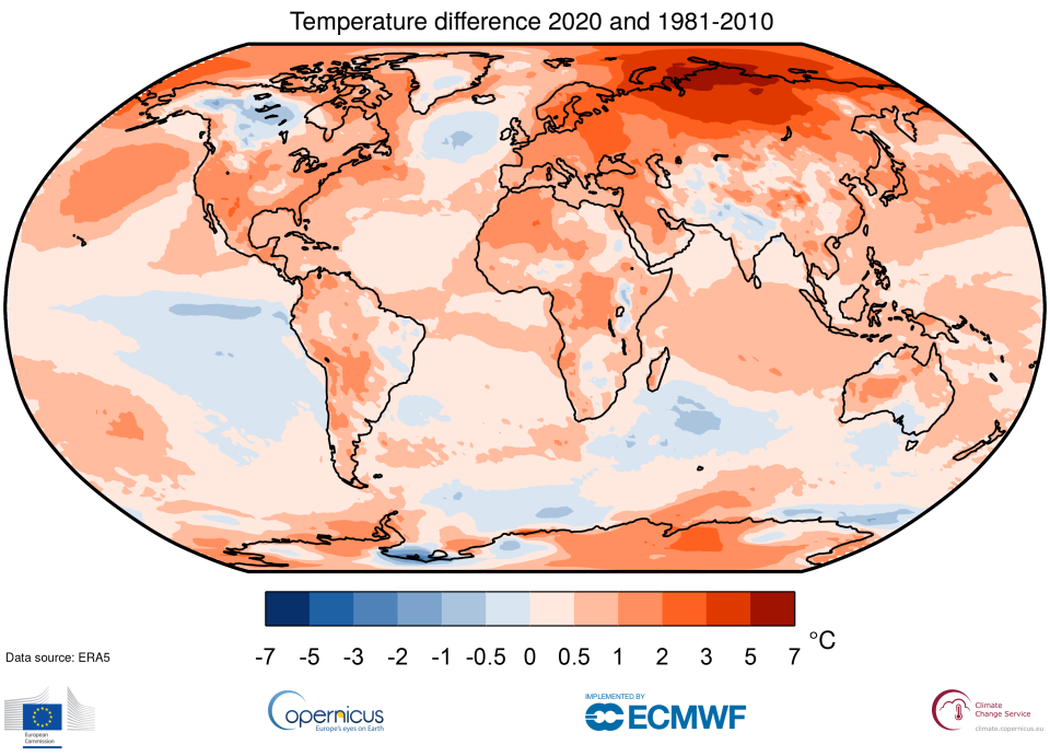 C3S data showing how temperatures have soared since the 80s. (C3S) 