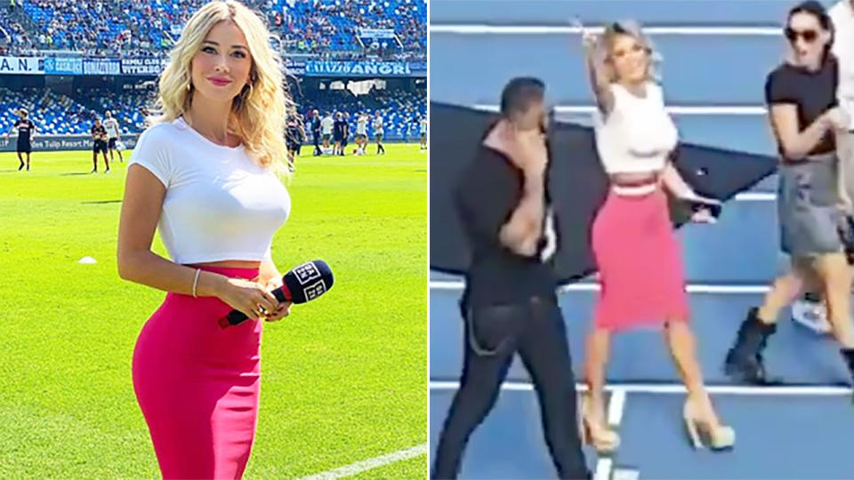 Diletta Leotta, pictured here at the Napoli game.