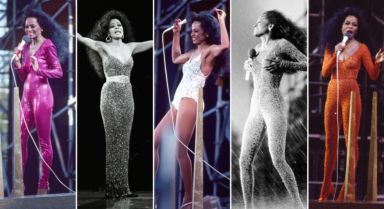 Diana Ross' stage style has endured through the decades. (Getty Images)