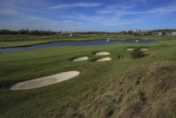 General view of Le Golf National in Saint-Quentin-en-Yvelines, outside Paris, France, Sunday, Sept. 24, 2023. The course will host the Paris 2024 Olympic Games Golf competitions. (AP Photo/Aurélien Morissard, File)