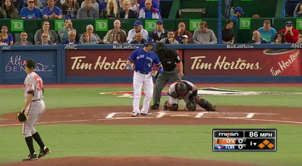 You have to feel for Welington Castillo after this one. (Screenshot via MLB.com)