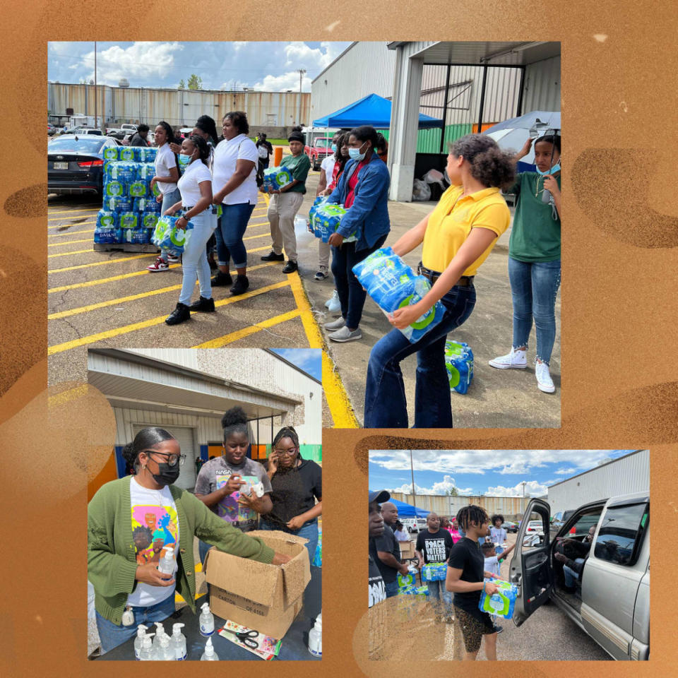 <div class="inline-image__caption"><p>Residents who haven't had clean and stable water for weeks rely on donations from volunteers who hand out bottled water.</p></div> <div class="inline-image__credit">Illustration by Luis G. Rendon/The Daily Beast/Courtesy of Mississippi Black Women’s Roundtable</div>