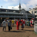 General view at the 138th Kentucky Derby horse race at Churchill Downs Saturday, May 5, 2012, in Louisville, Ky.