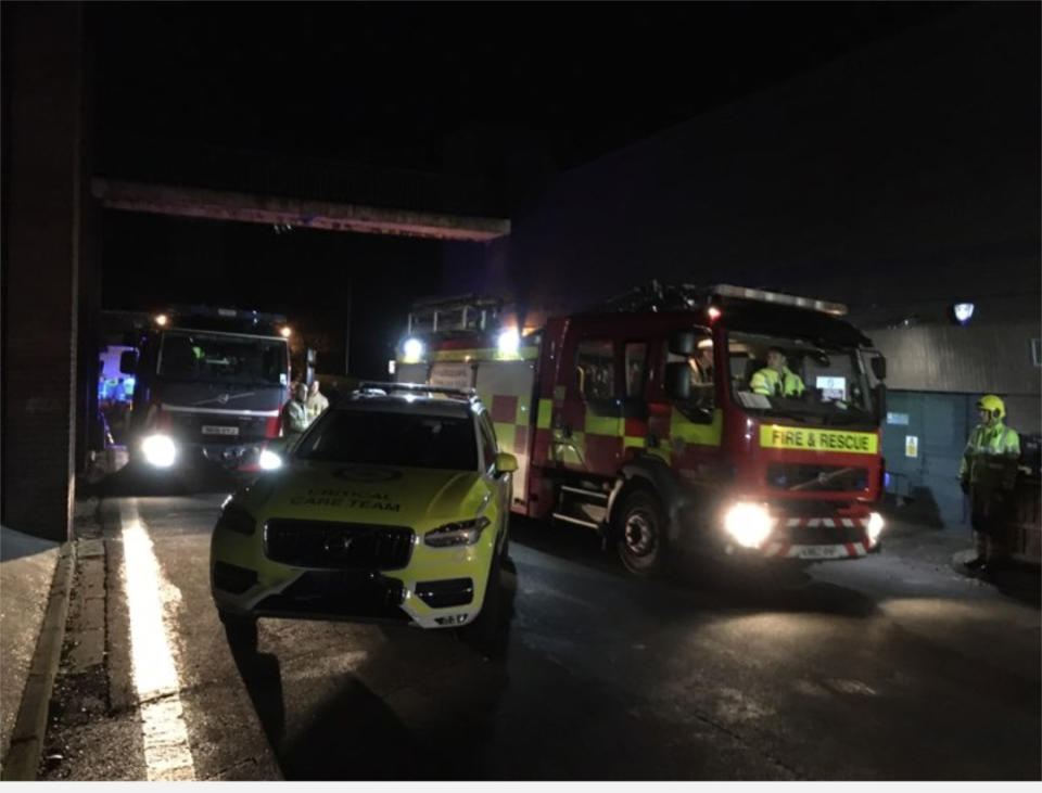 The boy was taken to hospital after being freed (Picture: County Durham and Darlington Fire and Rescue)