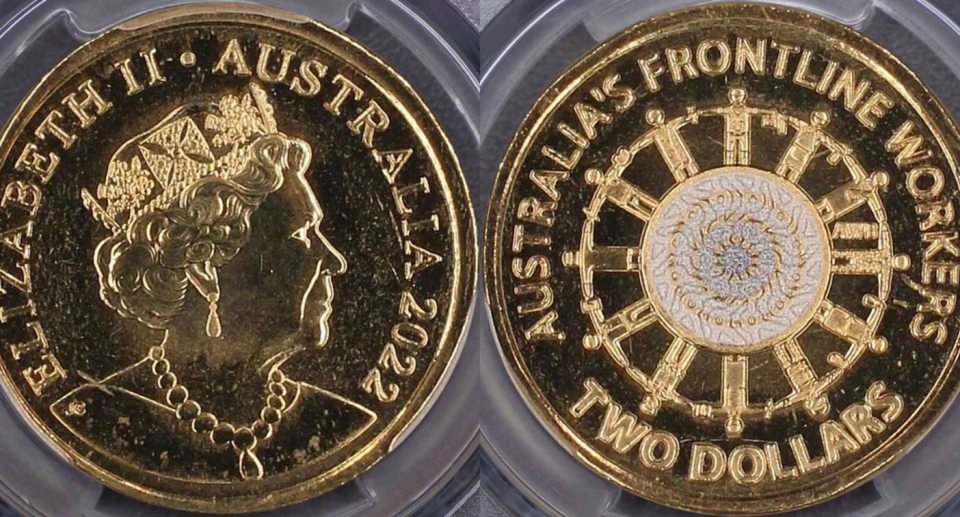 $2 Australian coin from 2022 of frontline workers