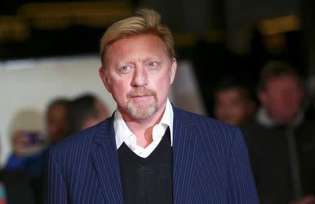 Former tennis player Boris Becker poses for photographers at the world premiere of the film "I am Bolt" in London, Britain November 28, 2016. REUTERS/Neil Hall