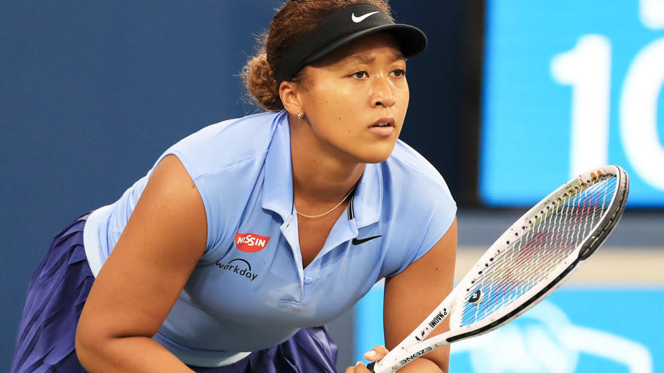 Naomi Osaka, pictured here in action at the Cincinnati Masters ahead of the US Open.